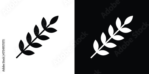 Wheat grain icon vector graphics, a flat solid icons