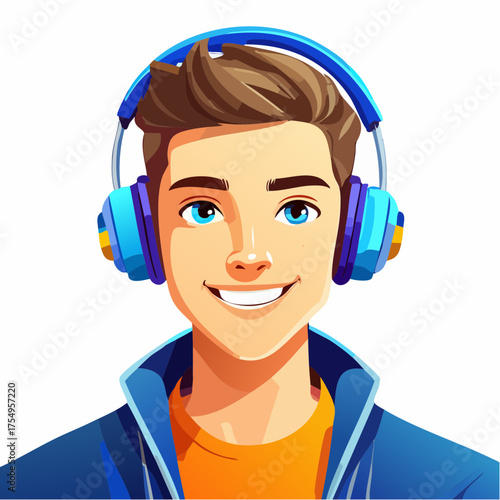 Teenager mit Kopfhörern