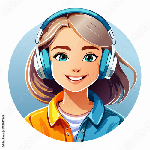 Teenager mit Kopfhörern