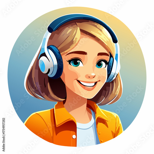 Teenager mit Kopfhörern