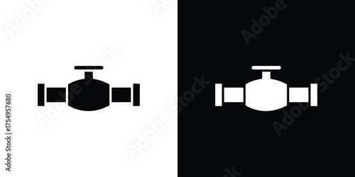 Valve icon vector graphics, a flat solid icons