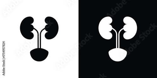 Urology icon vector graphics, a flat solid icons