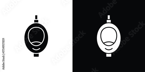 Urinal icon vector graphics, a flat solid icons