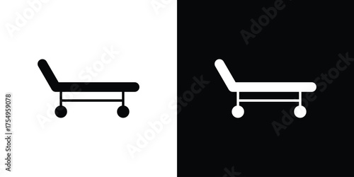 Stretcher icon vector graphics, a flat solid icons