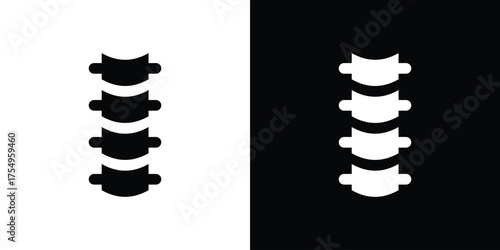 Spinal column icon vector graphics, a flat solid icons