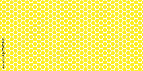 Seamless honey vector pattern: yellow honeycomb and dots texture illustration for sweet background design.  close-up, bee, orange, hexagon, backgrounds, wax, textured, beehive, cell, circle, color, 3d