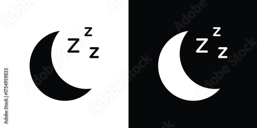Sleep icon vector graphics, a flat solid icons