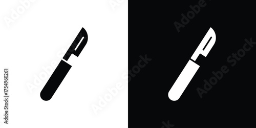 Scalpel icon vector graphics, a flat solid icons
