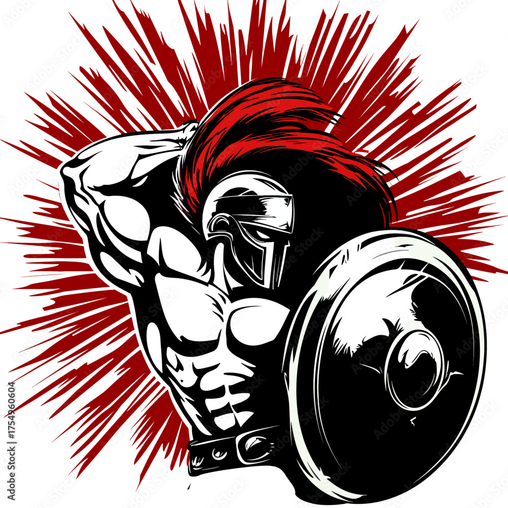 Obraz premium Vector illustration of a gladiator 