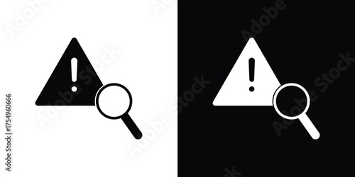 Risk analysis icon vector graphics, a flat solid icons