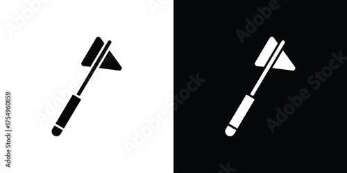 reflex hammer icon vector graphics, a flat solid icons