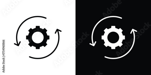 Recovery icon vector graphics, a flat solid icons