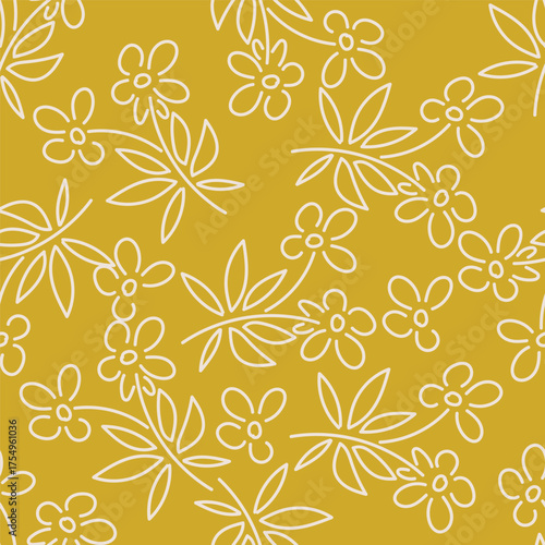 textile design with beautiful flowers pattern image
