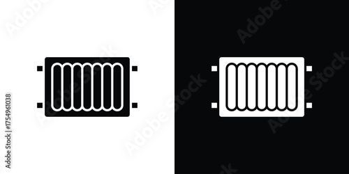 Radiator icon vector graphics, a flat solid icons