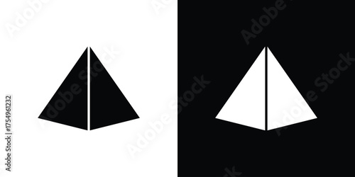 Prism icon vector graphics, a flat solid icons