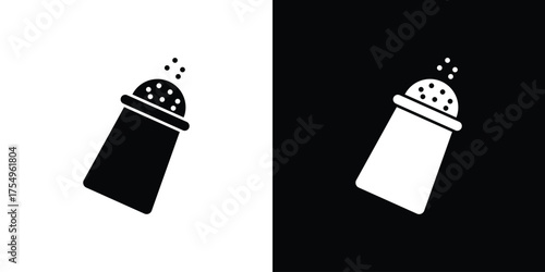 Pepper shaker icon vector graphics, a flat solid icons