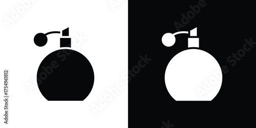 Perfume bottle icon vector graphics, a flat solid icons