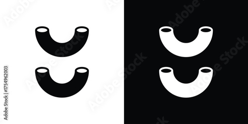 Pasta icon vector graphics, a flat solid icons