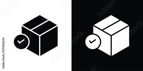 Order receive icon vector graphics, a flat solid icons