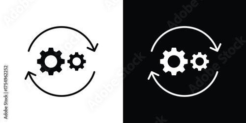 Operation icon vector graphics, a flat solid icons