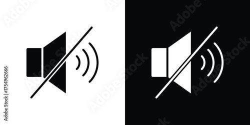 Mute sound icon vector graphics, a flat solid icons