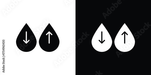 Low and high cholesterol icon vector graphics, a flat solid icons