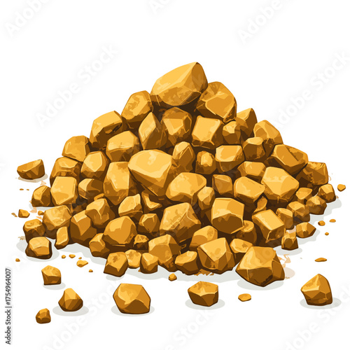 Stack of gold grains 