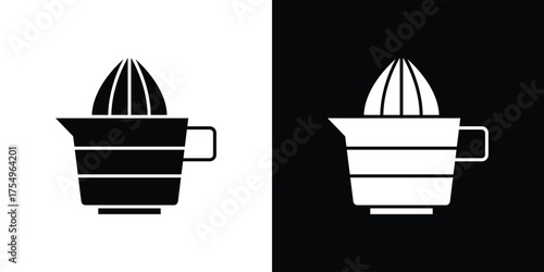 Juicer squeezer icon vector graphics, a flat solid icons