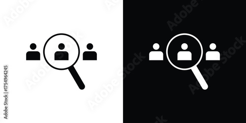 Job vacancy icon vector graphics, a flat solid icons