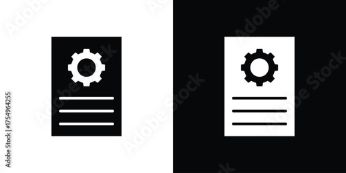Job description icon vector graphics, a flat solid icons