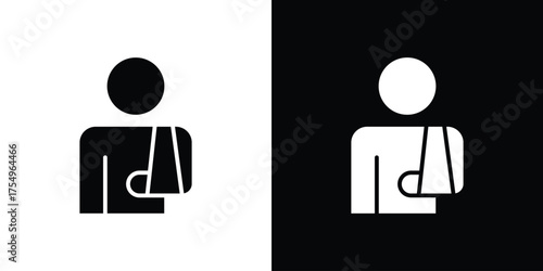 Injury icon vector graphics, a flat solid icons