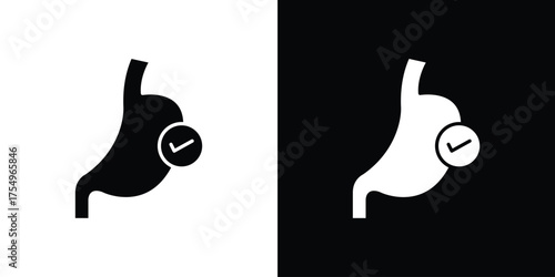 Good digestion icon vector graphics, a flat solid icons