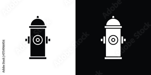 Fire hydrant icon vector graphics, a flat solid icons