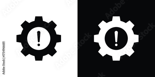 Failure icon vector graphics, a flat solid icons