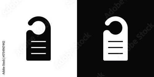 Door hanger icon vector graphics, a flat solid icons