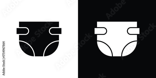 diaper icon vector graphics, a flat solid icons