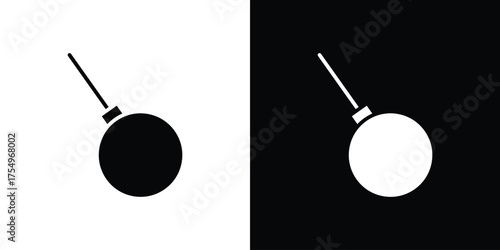 Demolition ball icon vector graphics, a flat solid icons
