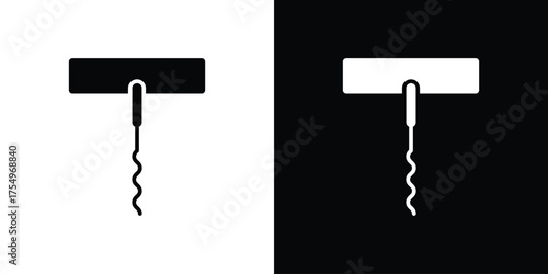 Corkscrew icon vector graphics, a flat solid icons
