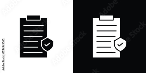 Contract coverage icon vector graphics, a flat solid icons