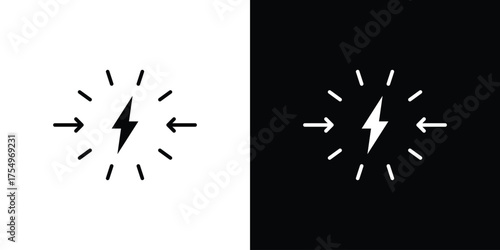 Conflict icon vector graphics, a flat solid icons