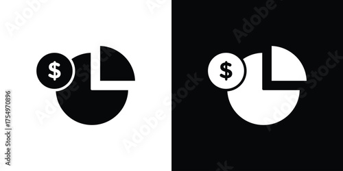 Budget planning icon vector graphics, a flat solid icons