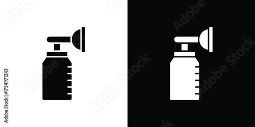 Breast pump icon vector graphics, a flat solid icons