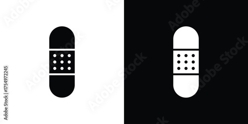 Band aid icon vector graphics, a flat solid icons