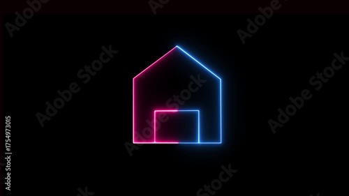 neon Circle arrow rotating, Glowing neon line Refresh icon animation. reload icon animation. Neon refresh sign icon with Circle arrow rotation stock video. loading page animation concept.