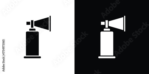 Air horn icon vector graphics, a flat solid icons