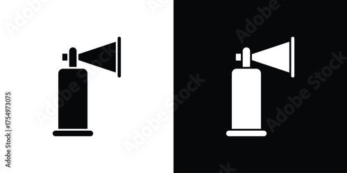 Air horn icon vector graphics, a flat solid icons