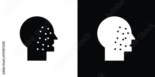 Acne icon vector graphics, a flat solid icons