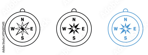 Compass icon vector. adventure and exploration symbol. vector illustration.