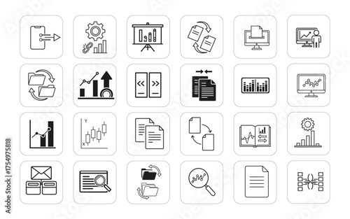 Data Analytics Icon Collection Vol. 2 | Big Data, Business Intelligence, Charts & Graphs, Analytics Vector Icons