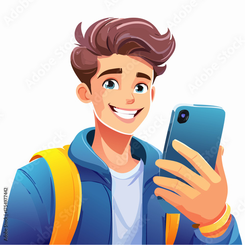 Teenager macht selfie